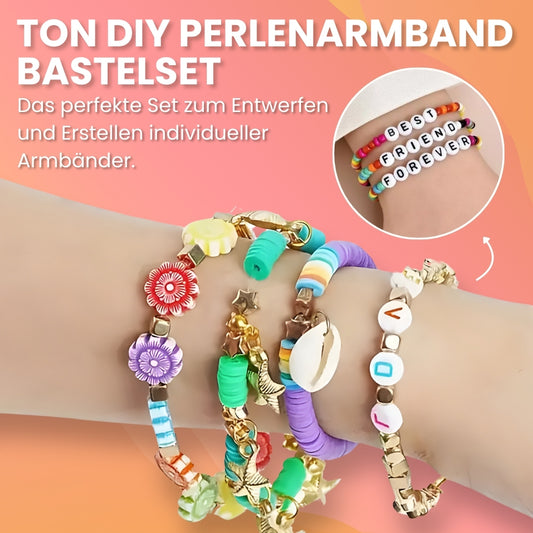 Tonknete DIY Perlenarmband Bastelset🟠🟡🟢🟣🟤🔵