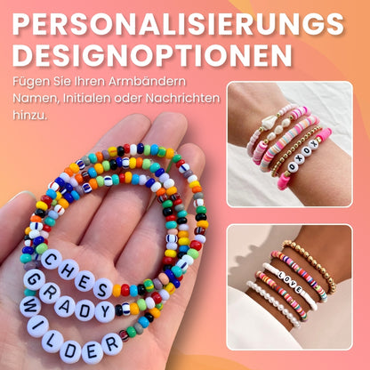 Tonknete DIY Perlenarmband Bastelset🟠🟡🟢🟣🟤🔵