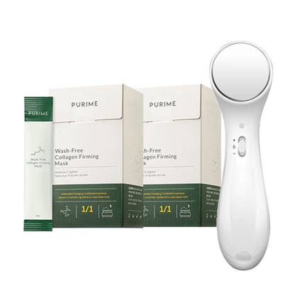 Neue PuriMe Korean Collagen Festigende Maske mit ionischem Gesichtsmassager.